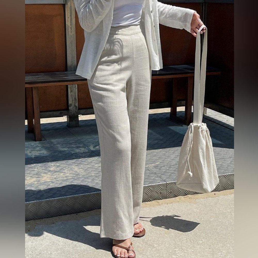 Talbots women's linen trousers w/ lining and zipper MSRP$128 NWT